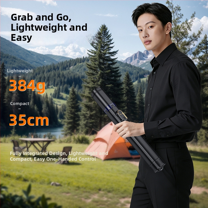 Селфи стика с Bluetooth, дистанционно управление, светлина за снимане и анти-трептене — неръждаема стомана, модел JC-38, универсален