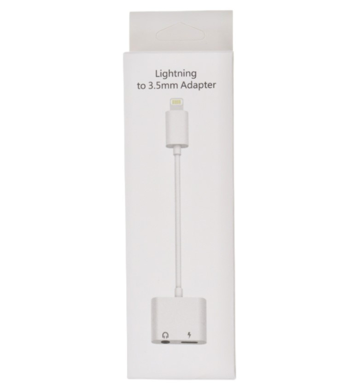 Dvostruki adapter 3,5 mm i Lightning za slušanje glazbe i punjenje – Model A (Nije kompatibilan s iPhone 15)