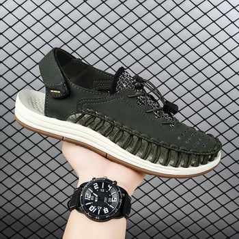 Muške Slip-On sandale s gornjim dijelom od superfiber, MD potplat, prozračne dišuće, zatvorenim prstima, za uzrast 18-40 godina