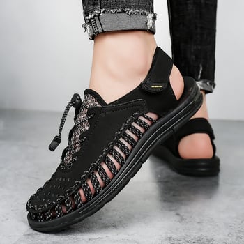 Muške Slip-On sandale s gornjim dijelom od superfiber, MD potplat, prozračne dišuće, zatvorenim prstima, za uzrast 18-40 godina