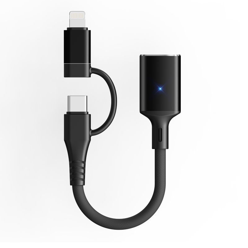 OTG adapter kabel Type-C, 2-u-1 konverter USB flash diska i čitač kartica, marka Sen dasheng, model Otg adapter cable, univerzalna kompatibilnost