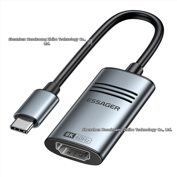 HDMI към Type-C адаптер, 8K поддръжка, ESSAGER Clear Series, без външно захранване, USB-C интерфейс