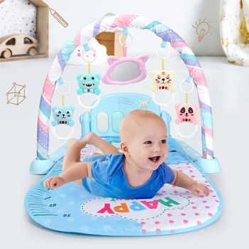 Dječja aktivna gimnastika s pedalnim klavirom i razvojnim ćebetom za bebe 0–12 mjeseci, plastična igračka