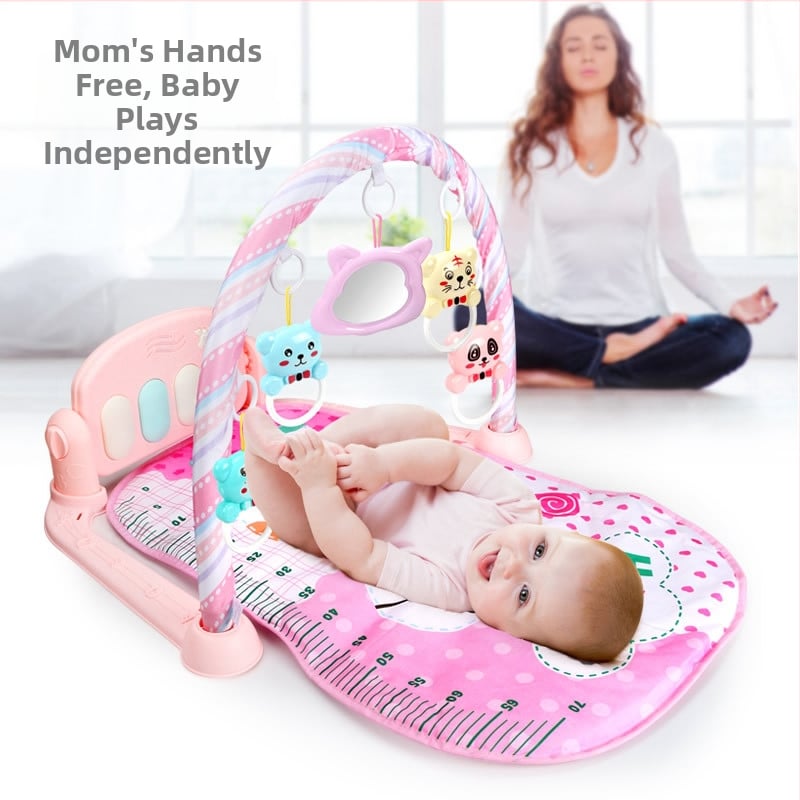 Dječja aktivna gimnastika s pedalnim klavirom i razvojnim ćebetom za bebe 0–12 mjeseci, plastična igračka