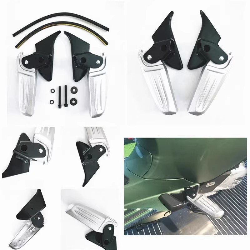 Suport de picior spate pentru Vespa Piaggio, Silk Circle material, finisaj Baking Paint