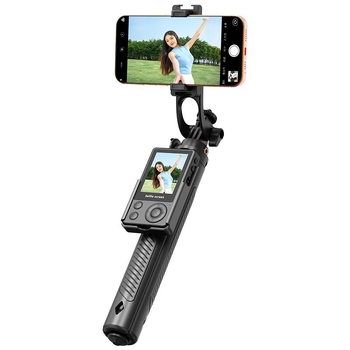 Selfie stick cu oglindire pe ecran și proiecție, design pop-up pentru podea, telecomandă Bluetooth, stabilizare a imaginii, compatibilitate universală