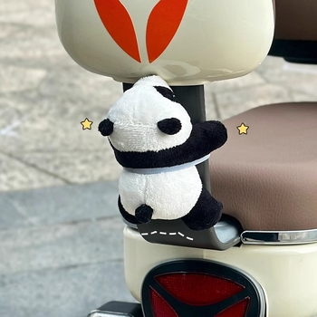 Λούτρινο panda διακοσμητικό αυτοκινήτου για αυτοκίνητα, μοτοσικλέτες και ποδήλατα — ύφασμα, στυλ καρτούν, διακόσμηση