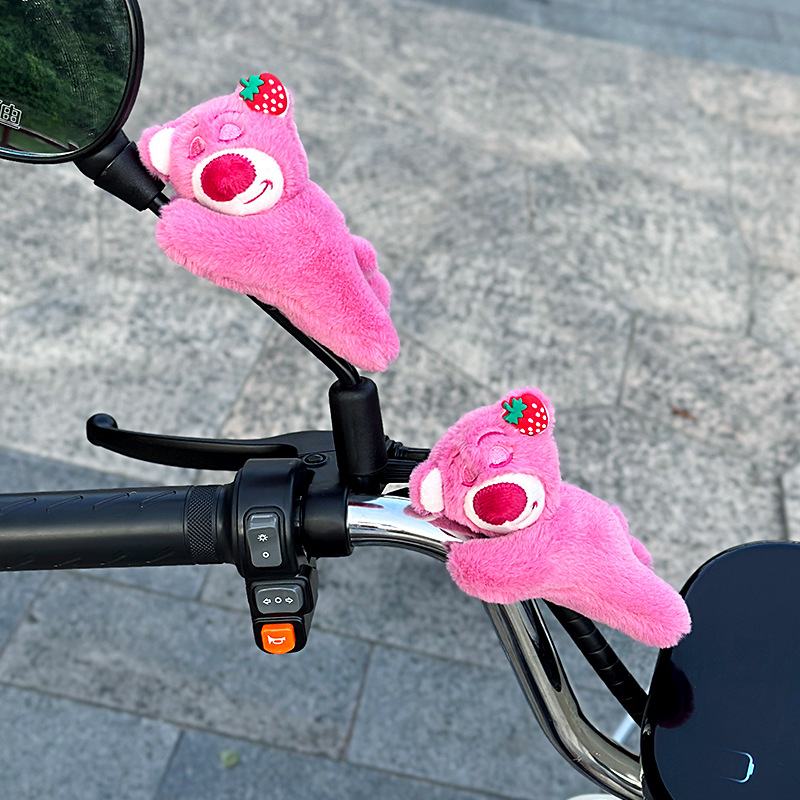 Λούτρινο panda διακοσμητικό αυτοκινήτου για αυτοκίνητα, μοτοσικλέτες και ποδήλατα — ύφασμα, στυλ καρτούν, διακόσμηση