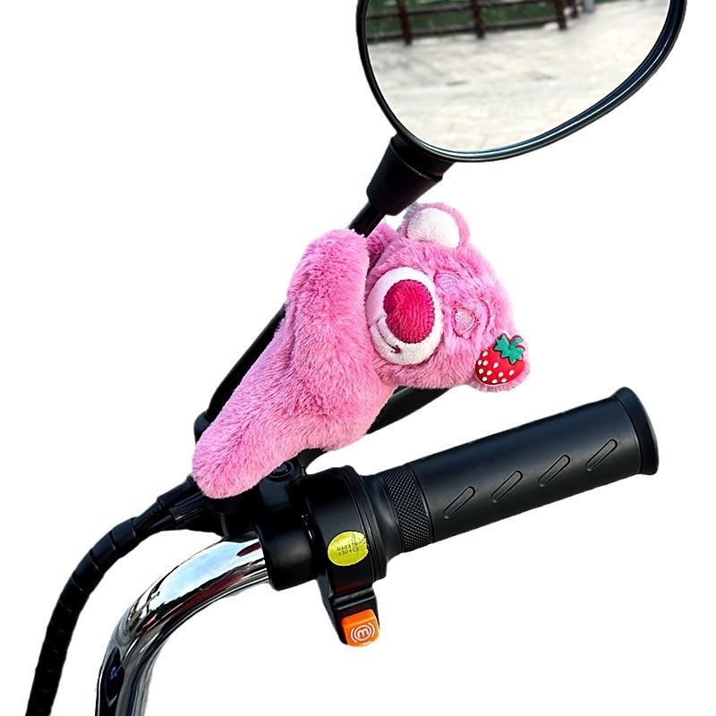 Λούτρινο panda διακοσμητικό αυτοκινήτου για αυτοκίνητα, μοτοσικλέτες και ποδήλατα — ύφασμα, στυλ καρτούν, διακόσμηση