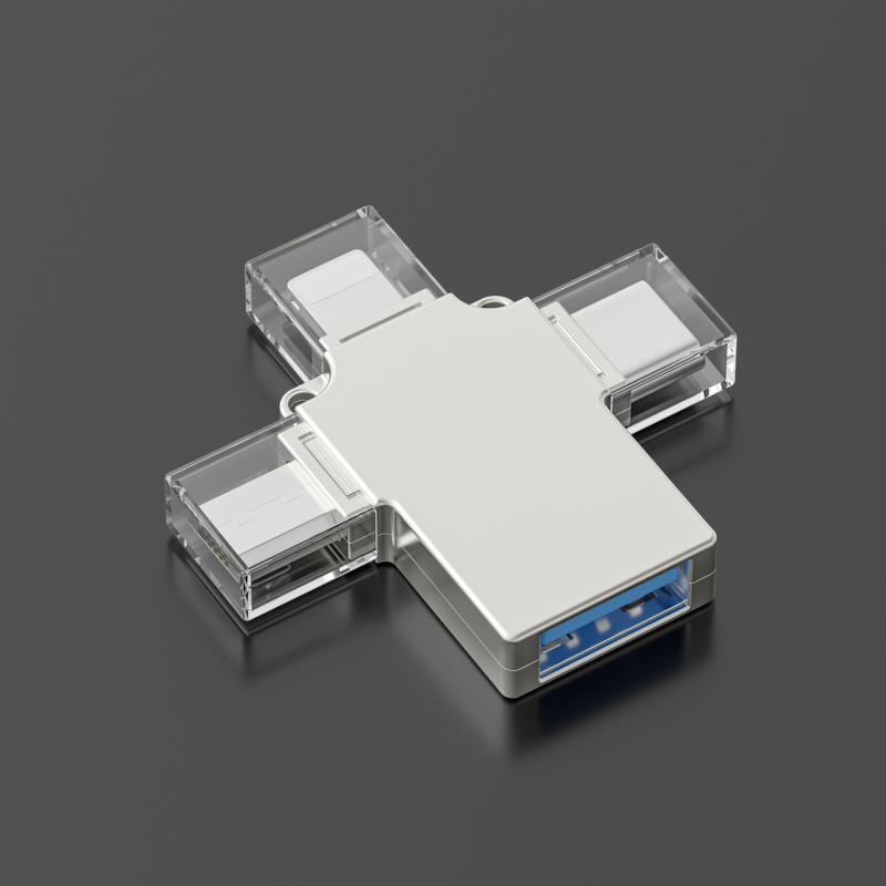 OTG adapter tri u jedan za Apple pametne telefone s USB-C sučeljem (Model: Three-in-one adapter, Kod: A)