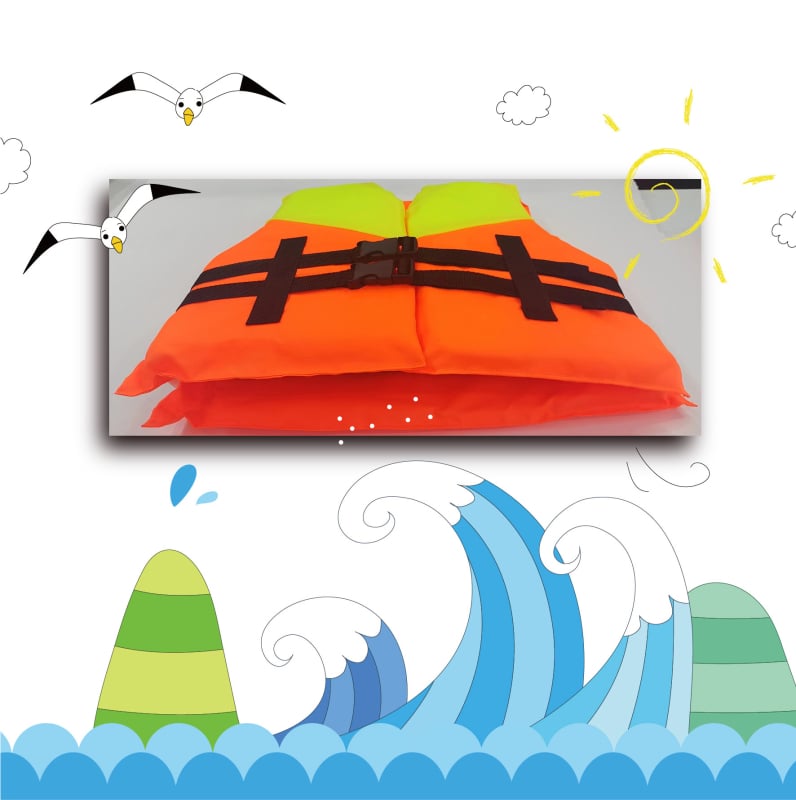 Жилет за плуване от оксфордска тъкан, екологично PVC; за възрастни и деца; марка Zibin