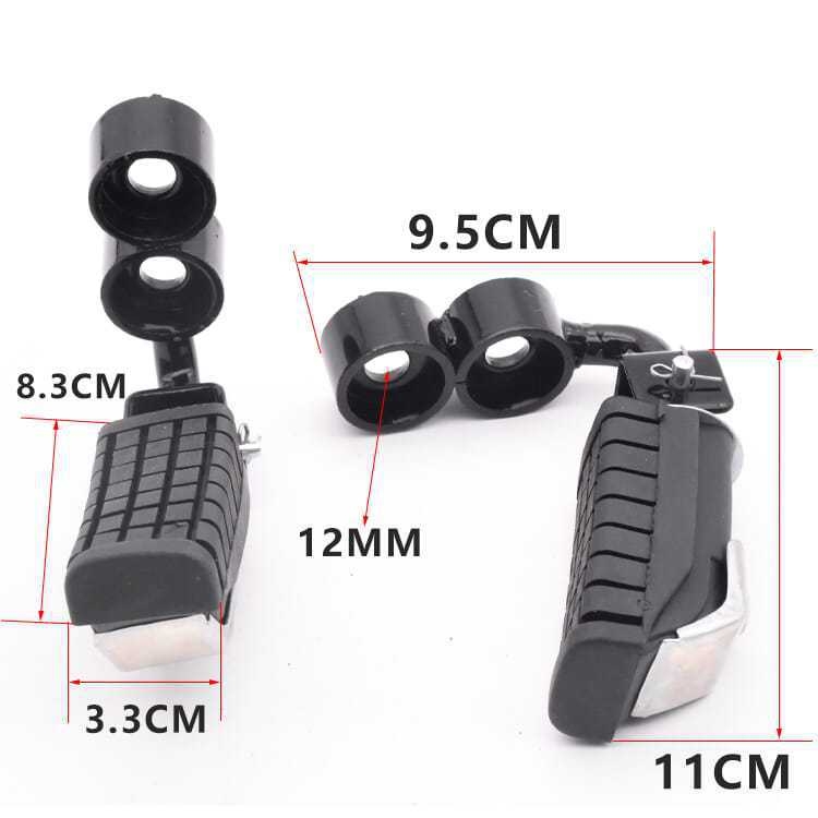 GS125 Pedale frontale și posterioare – Suporturi din fier pentru pedale, ansamblu