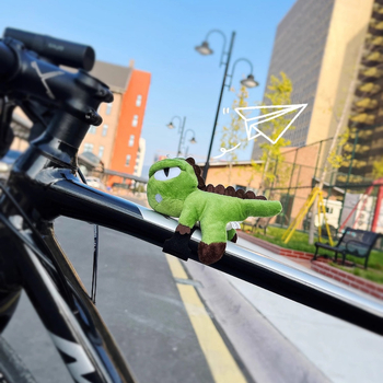 Jucărie decorativă din pluș pentru ghidonul bicicletei, design desen animat, accesoriu pentru relaxare