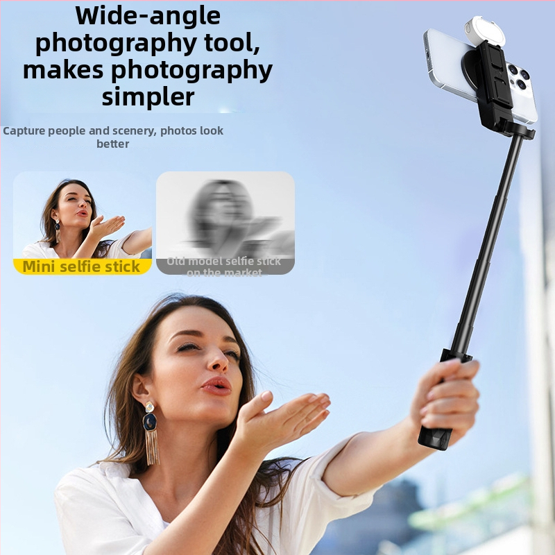 Mini magnetski selfie štap s Bluetooth daljinskim upravljanjem, teleskopski držač za telefon, MagSafe držač