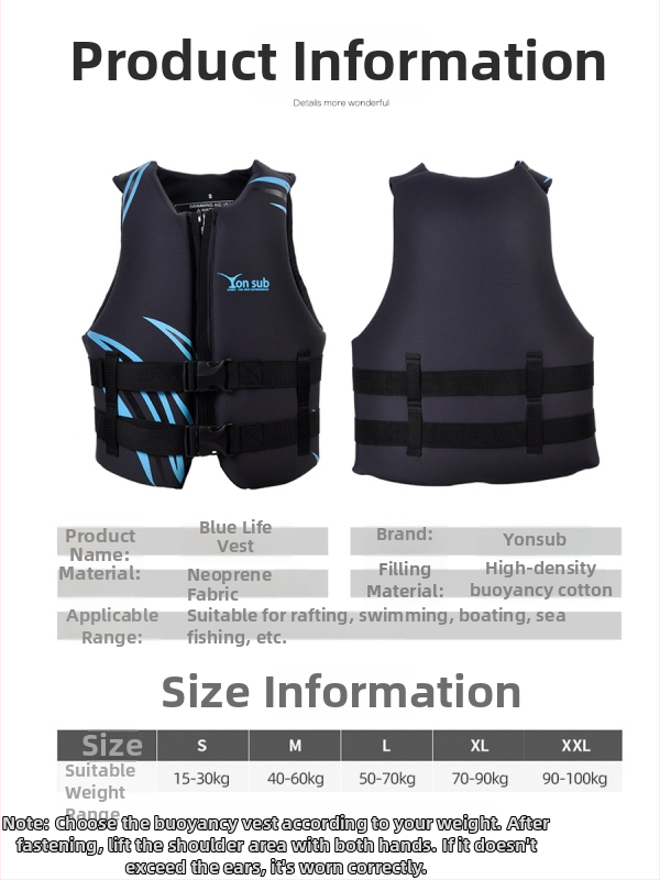 Záchranný vest Yon Sub, EPE Pearl Cotton, licencovaná súkromná značka