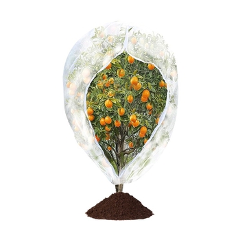 Мрежа против насекоми с цип и теглеща връзка, PE материал, за двор, градина, оранжерия и плодни дървета, защита срещу птици