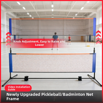 Преносима стойка за бадминтонна мрежа, за външно и вътрешно ползване, 2-в-1, персонализируема