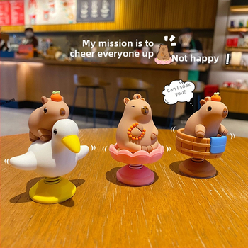 Tang Yi PVC Capybara Cartoon Ornament pentru consola centrală a mașinii și decor pentru bicicletă/EV; Personalizare disponibilă