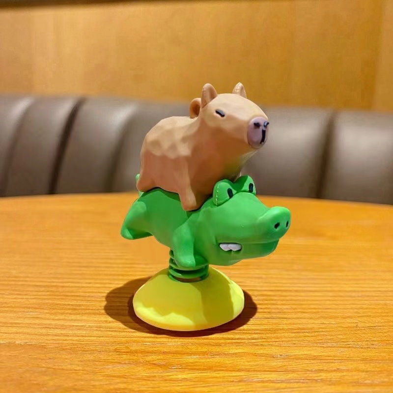 Tang Yi PVC Capybara Cartoon Ornament pentru consola centrală a mașinii și decor pentru bicicletă/EV; Personalizare disponibilă
