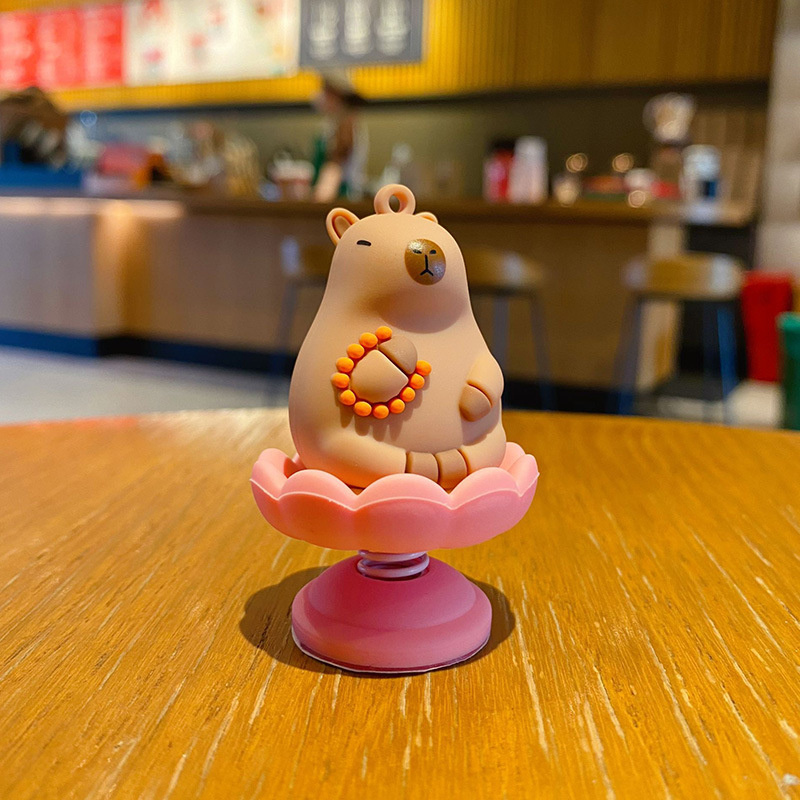 Tang Yi PVC Capybara Cartoon Ornament pentru consola centrală a mașinii și decor pentru bicicletă/EV; Personalizare disponibilă