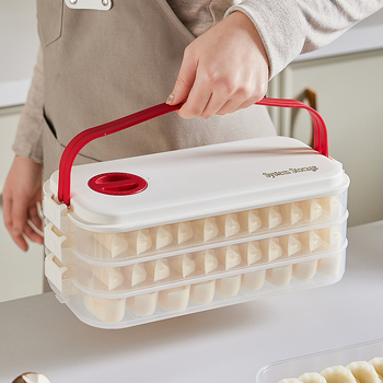 Plastična kutija za pohranu tanjura za knedle s višeslojnom pravokutnom pladnjem, dug dizajn, model 8106, 1 kom