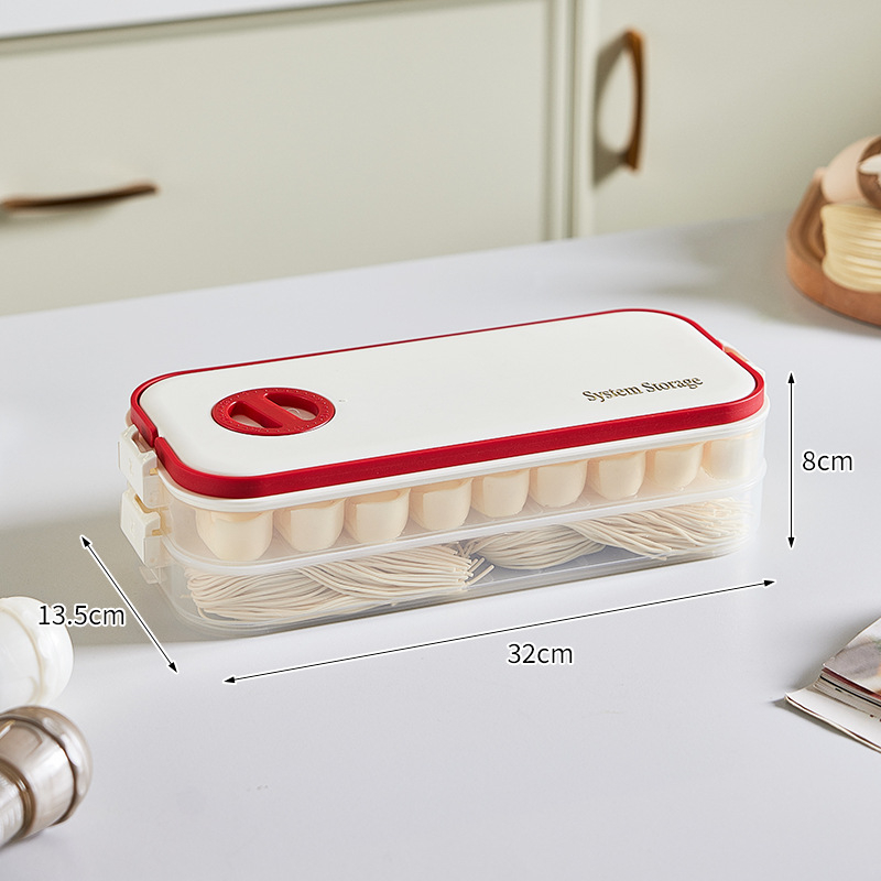 Plastična kutija za pohranu tanjura za knedle s višeslojnom pravokutnom pladnjem, dug dizajn, model 8106, 1 kom