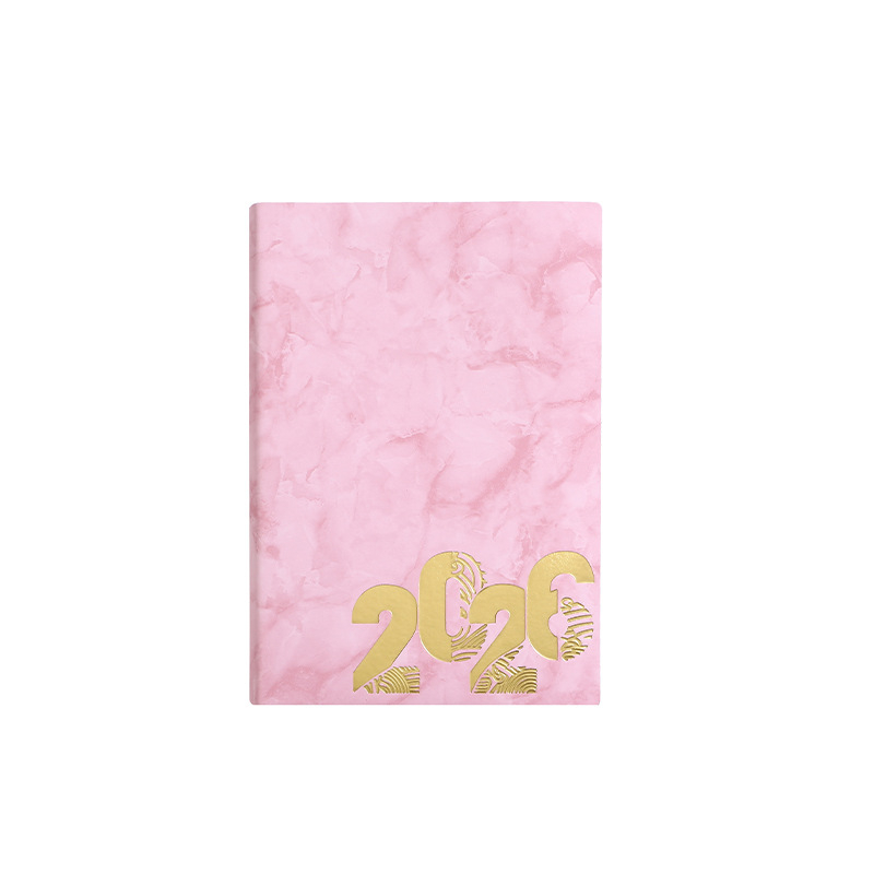 Bilježnica s mramornim uzorkom, 365-dnevni plan, 180 stranica, 80 GSM forest papir, kožna imitacija naslovnice