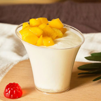 Okrugla plastična čašica za mousse, pogodna za hladna pića i deserte, kapacitet 101–200 ml, mogućnost prilagodbe