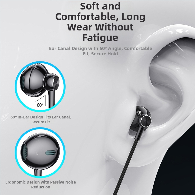 Kovové in-ear slúchadlá s mikrofónom, káblové, 20–20000 Hz, impedancia 32 Ω