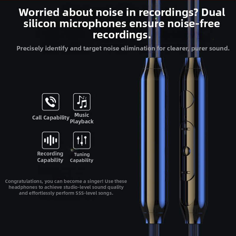 Kovové in-ear slúchadlá s mikrofónom, káblové, 20–20000 Hz, impedancia 32 Ω