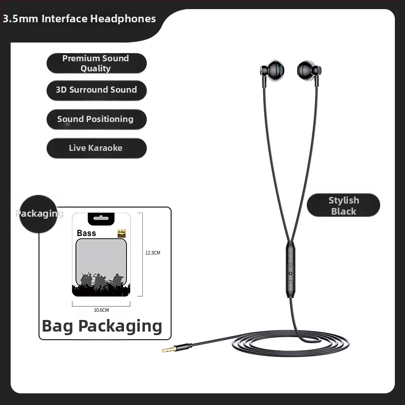 Kovové in-ear slúchadlá s mikrofónom, káblové, 20–20000 Hz, impedancia 32 Ω