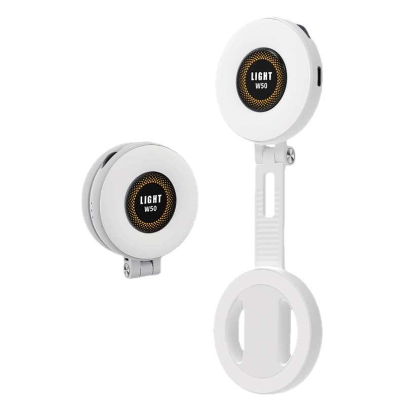 Lampa de buzunar LED magnetică, mică, pentru frumusețe, reglabilă, cu trei temperaturi pentru fotografie