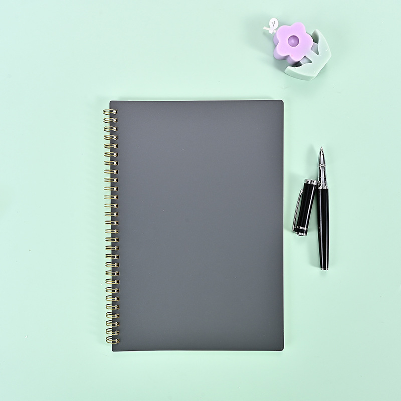 Бележник със спирално подвързване, прост и модерен стил; 60 страници, персонализируемо тегло на хартия, възможност за персонализирана обработка.