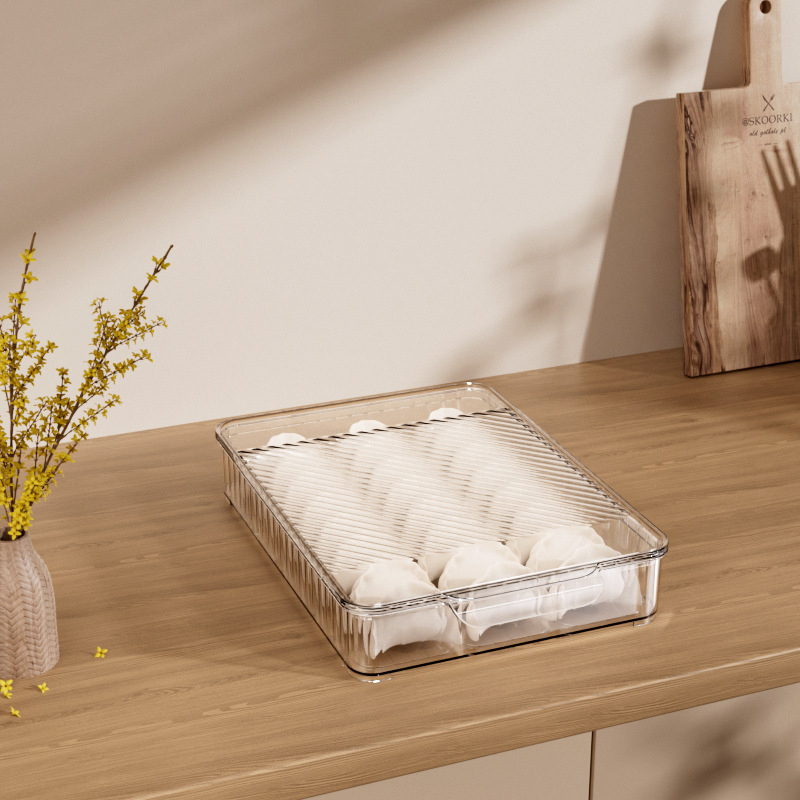 PET кутия за дъмплинги – модерен минималистичен стил, кутия за съхранение и запазване в хладилник и фризер