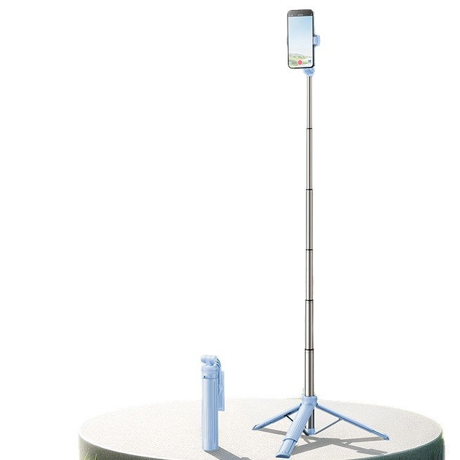 Rtako 2025 Selfie tyč s podstavcom na telefón, prenosný, stabilizácia obrazu, diaľkové ovládanie, Bluetooth, LED osvetlenie, ABS+ hliníková zliatina