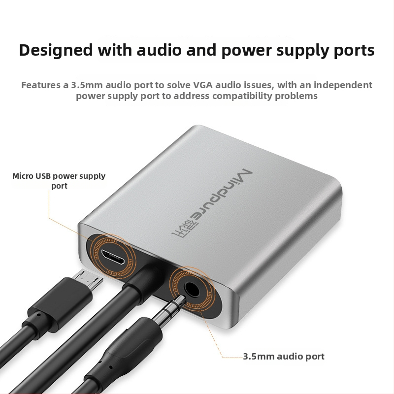 VGA na HDMI prevodník, adaptér, 1080p, čip Hongjing ms9288a, Windows 7/8/10/11/xp, modely Ad031/Ad014, OEM k dispozícii