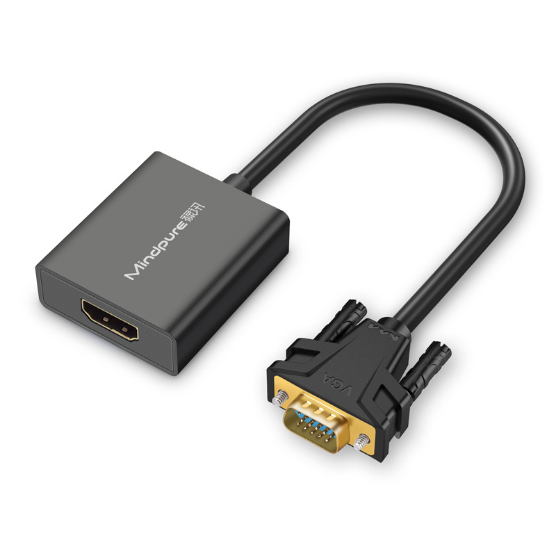 Convertor VGA la HDMI, adaptor, 1080p, cip Hongjing ms9288a, Windows 7/8/10/11/xp, modele Ad031/Ad014, OEM disponibil
