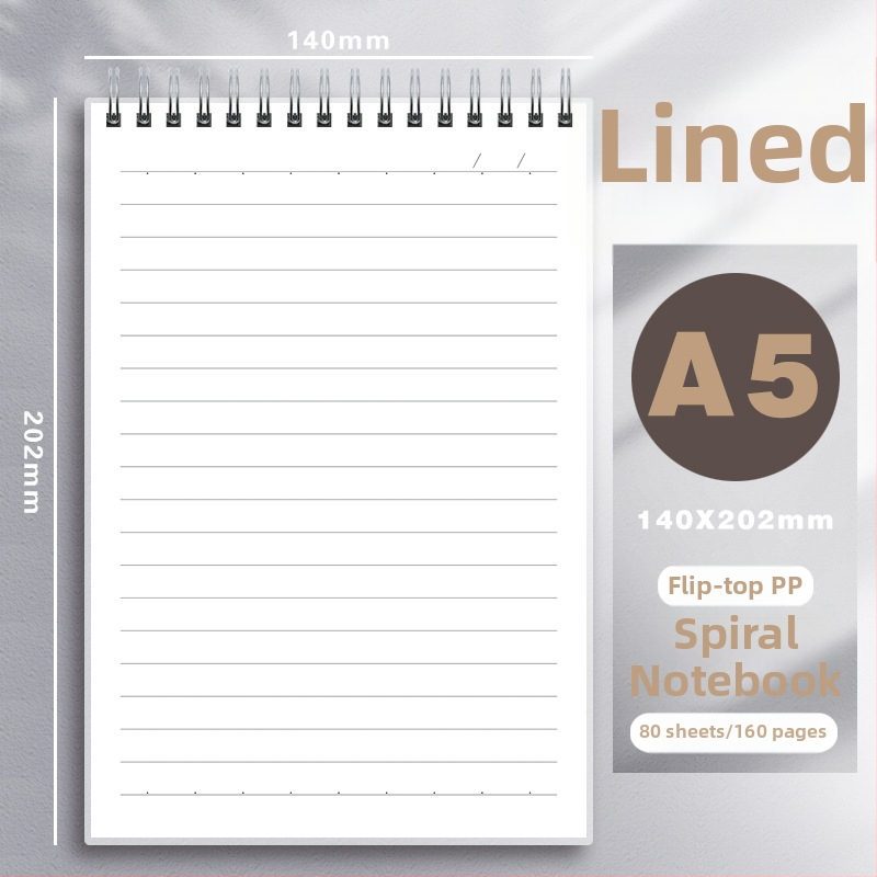 PP špirálový zošit, papier 80 g, 80 listov