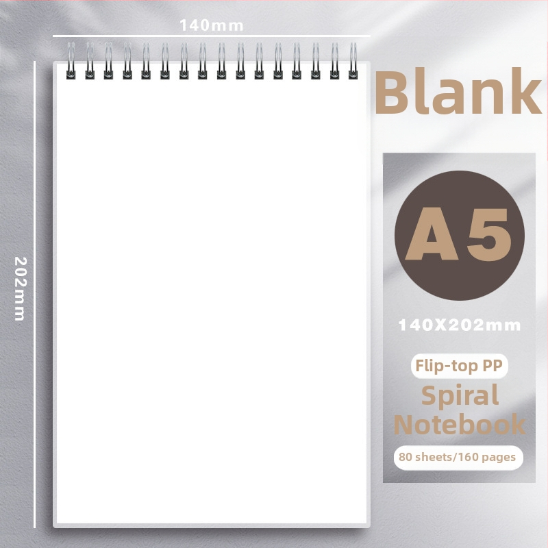 PP špirálový zošit, papier 80 g, 80 listov