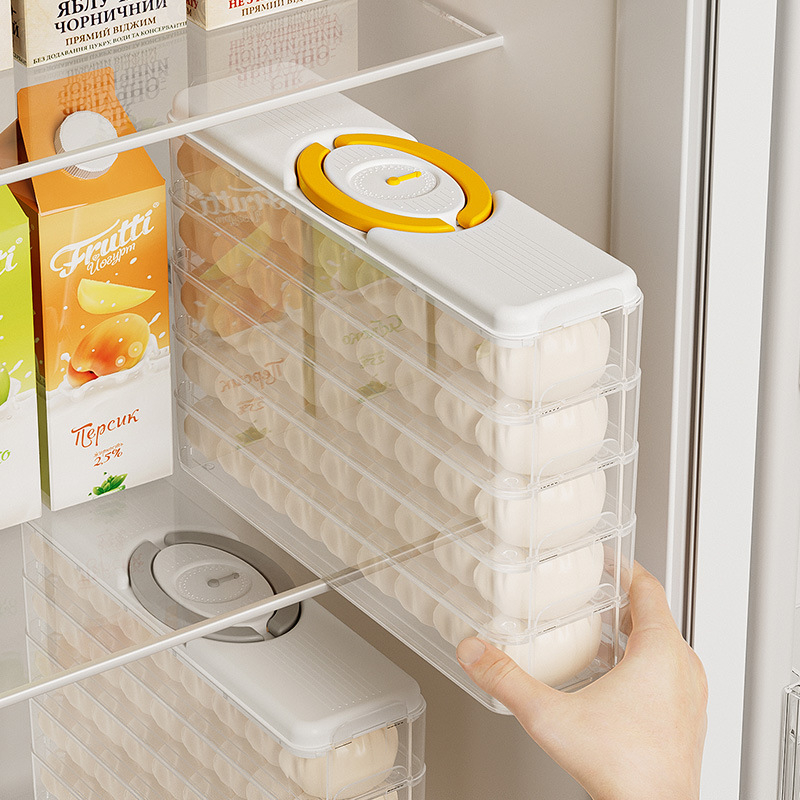 Cutie de depozitare pentru găluște în frigider – stil Nordic, plastic alimentar, sigilată, portabilă, potrivită pentru congelare