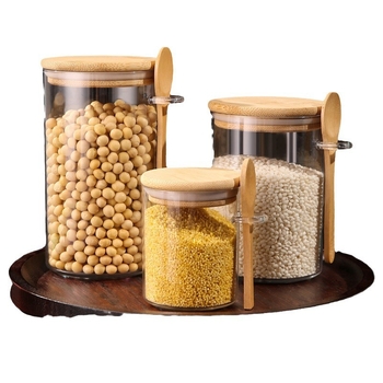 Recipient rotund din plastic, sigilat, pentru depozitare de produse uscate – 501–800 ml, ceai, boabe de cafea, gustări și cereale