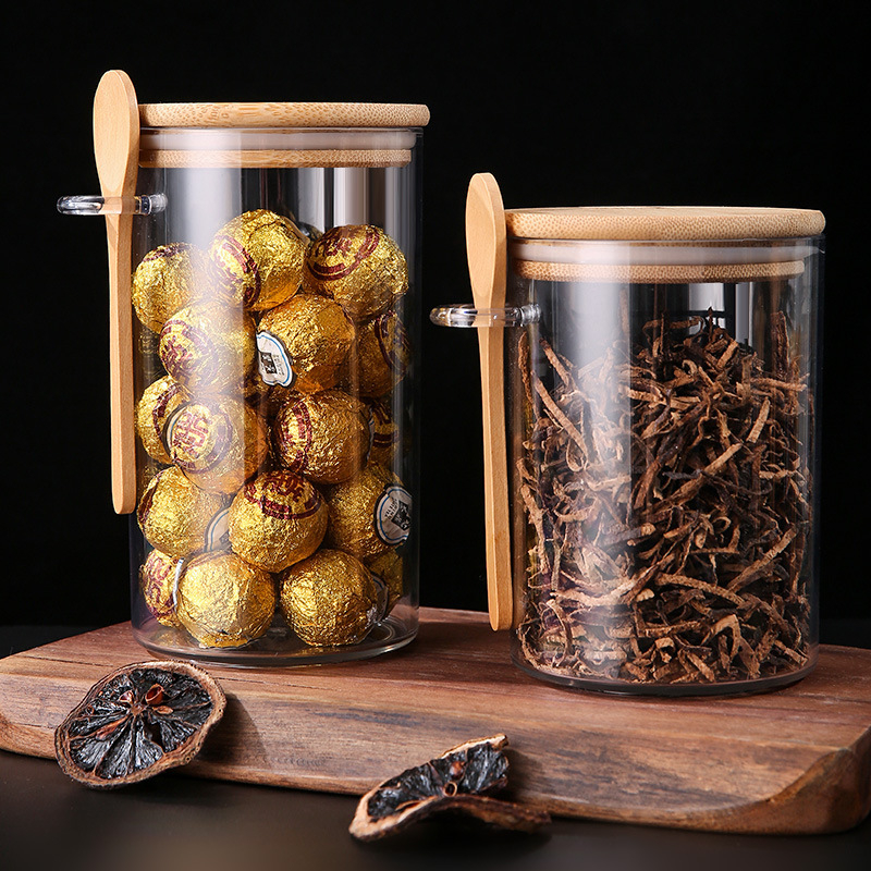 Recipient rotund din plastic, sigilat, pentru depozitare de produse uscate – 501–800 ml, ceai, boabe de cafea, gustări și cereale