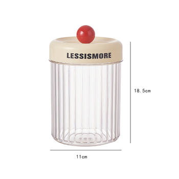 Cutie circulară din plastic pentru mărfuri uscate, cu capac sigilat – 1–2 L, personalizabilă, cu logo imprimat