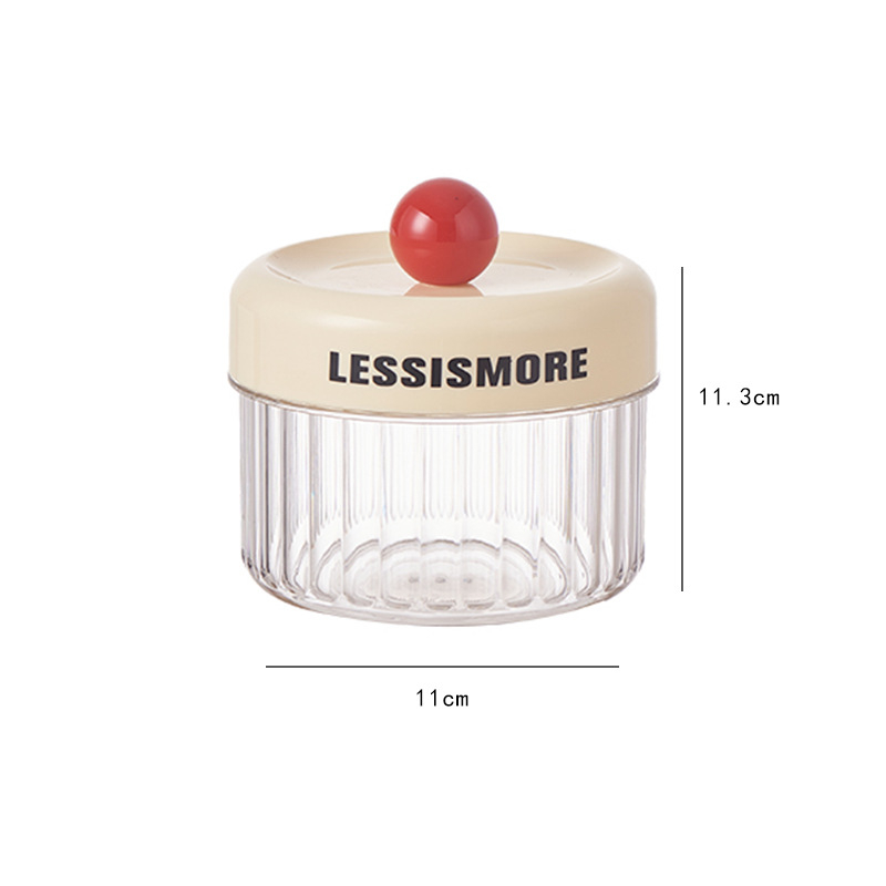 Cutie circulară din plastic pentru mărfuri uscate, cu capac sigilat – 1–2 L, personalizabilă, cu logo imprimat