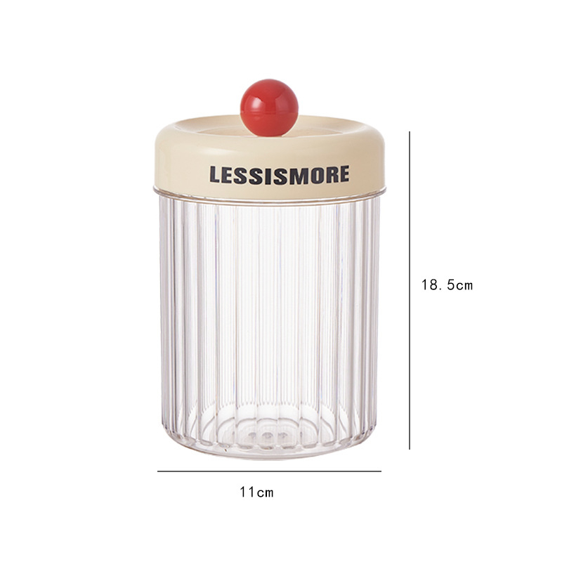 Cutie circulară din plastic pentru mărfuri uscate, cu capac sigilat – 1–2 L, personalizabilă, cu logo imprimat