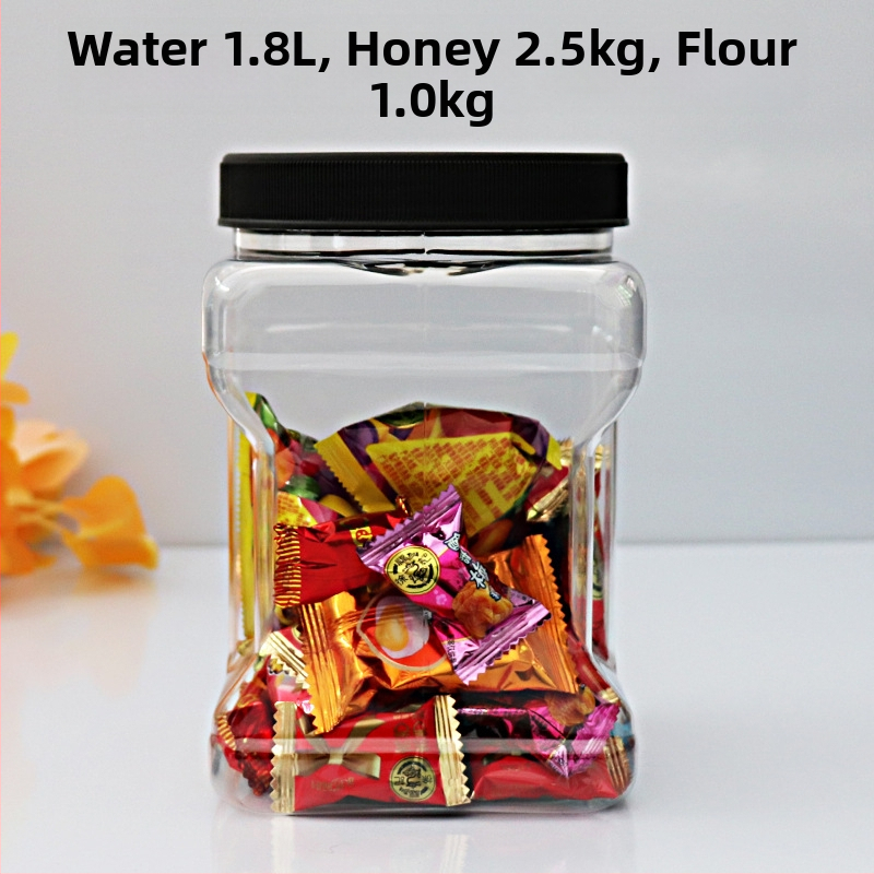 Ručná štvorcová fľaša PET s plochým uzáverom, tesnenie z hliníkovej fólie a tlačené logo