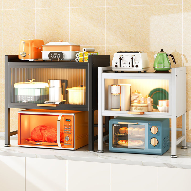 Кухненски стелаж за съхранение, подвижен и без монтаж, карбонова стомана (2022, модерен стил)