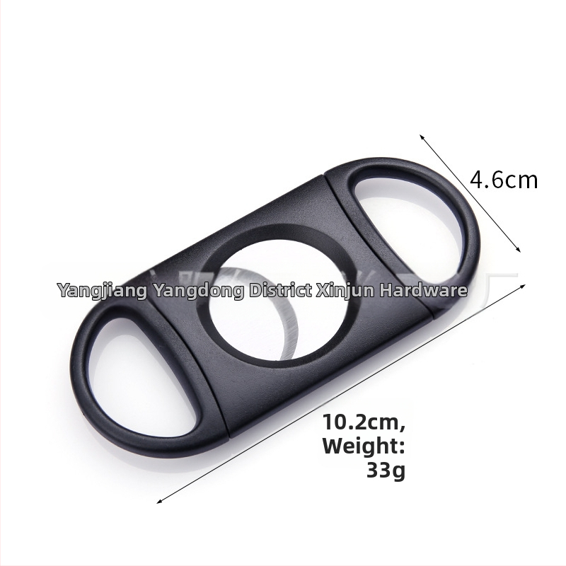 Φορητός πλαστικός κόφτης πούρων με λεπίδα από ανοξείδωτο ατσάλι, επαναχρησιμοποιούμενος, Διαθέσιμη εκτύπωση λογότυπου