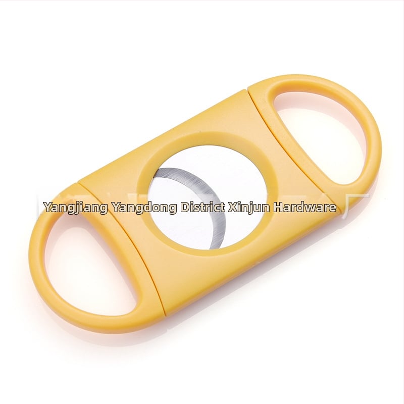 Φορητός πλαστικός κόφτης πούρων με λεπίδα από ανοξείδωτο ατσάλι, επαναχρησιμοποιούμενος, Διαθέσιμη εκτύπωση λογότυπου