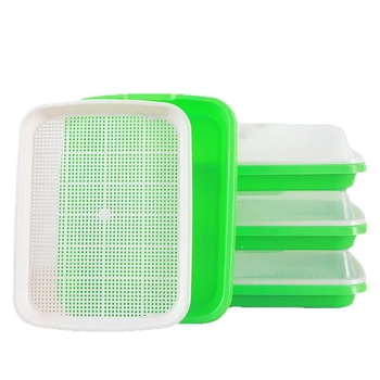 Ghiveci din plastic pentru răsaduri, cu tavă hidroponică cu două niveluri